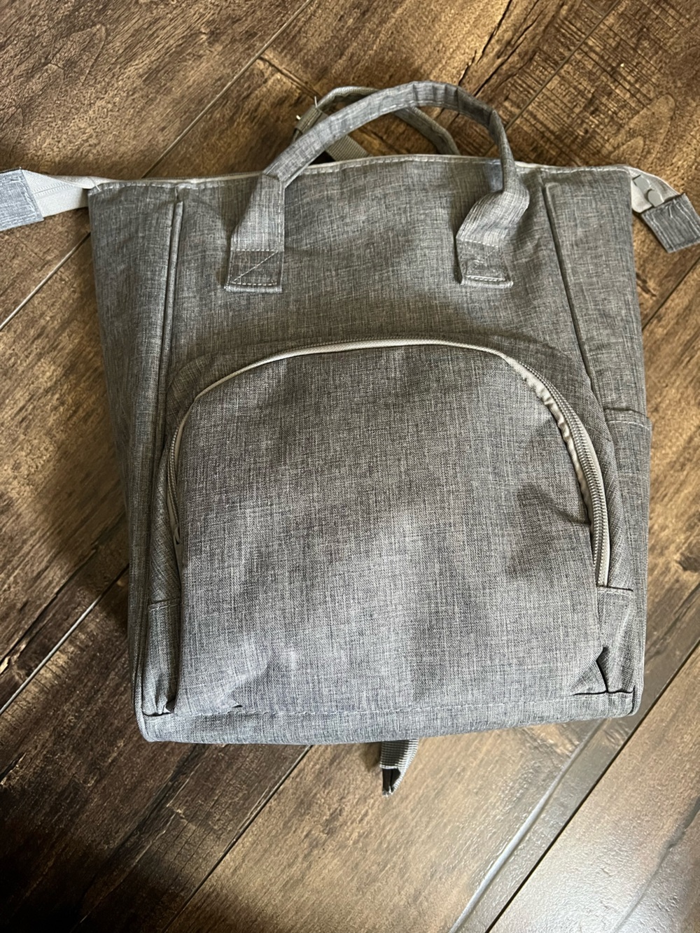 Gray Convertible Backpack Tote